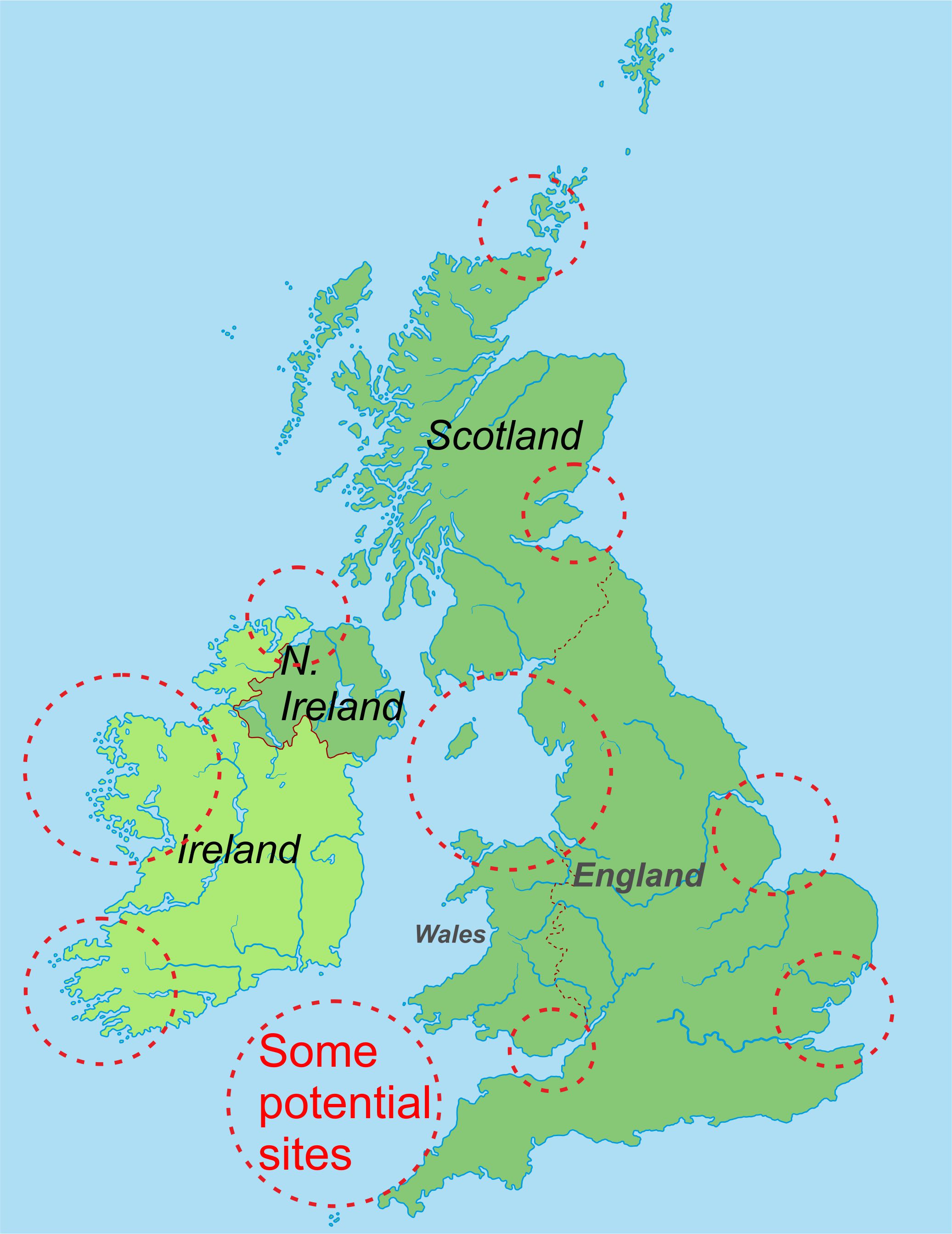 Potential barrier sites