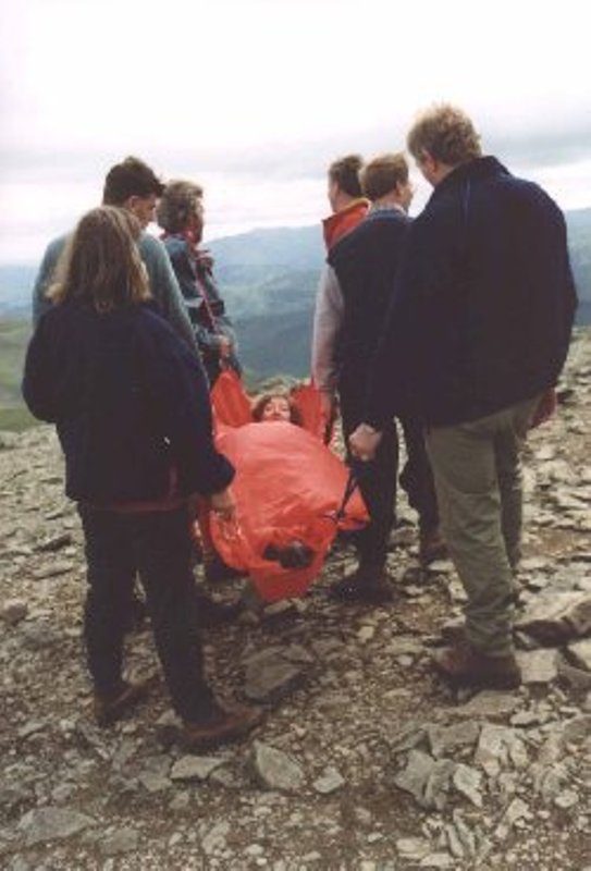 The SAS bag as a stretcher
